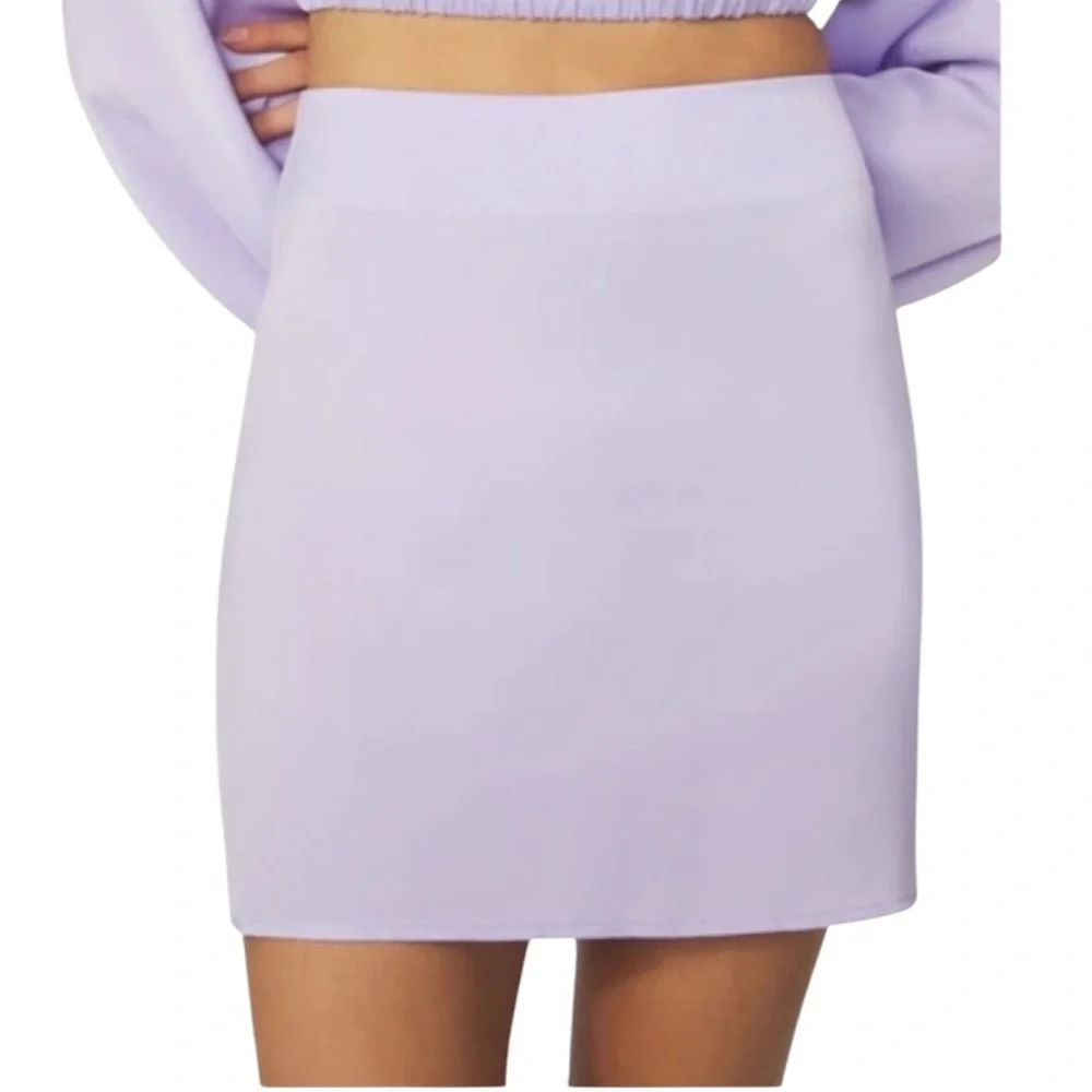 Revolve WeWoreWhat‎ women’s Satin Mini Slip Skirt Heather Purple Sz Small New